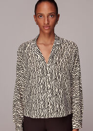 Wiggle Print Silk Shirt